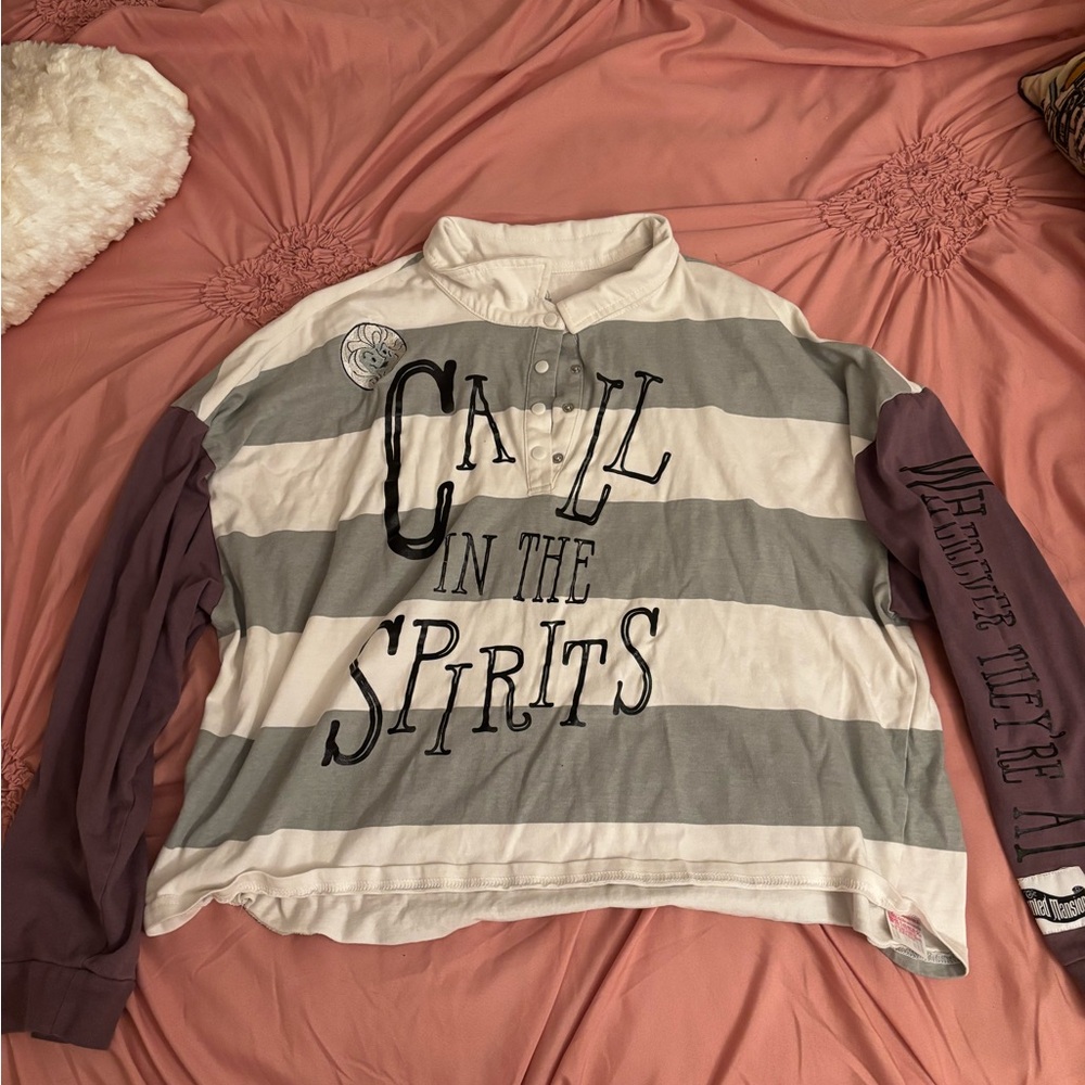 Disney Haunted Mansion Striped Shirt